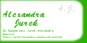 alexandra jurek business card